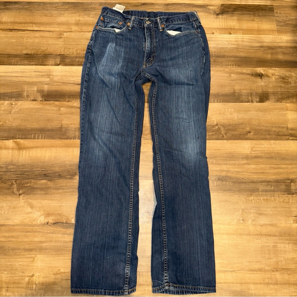 Levi’s Men’s 514 Jeans Straight Fit Dark Wash Size 34x34 100% Cotton